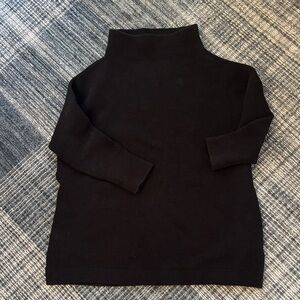 Free People Large Black Funnel Neck Sweater Tunic